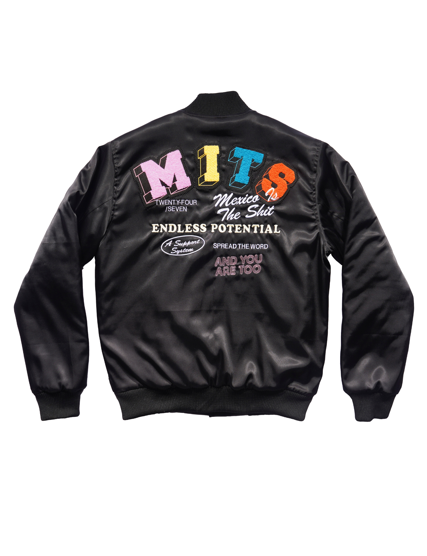 "Mexico Is The Shit" Jacket - MITS OPEN Satin Edition 